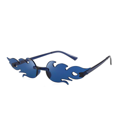 Flame Sunglasses Frameless Personality Colorful ad625dd7 72e0 4533 a790 01dec9216a55