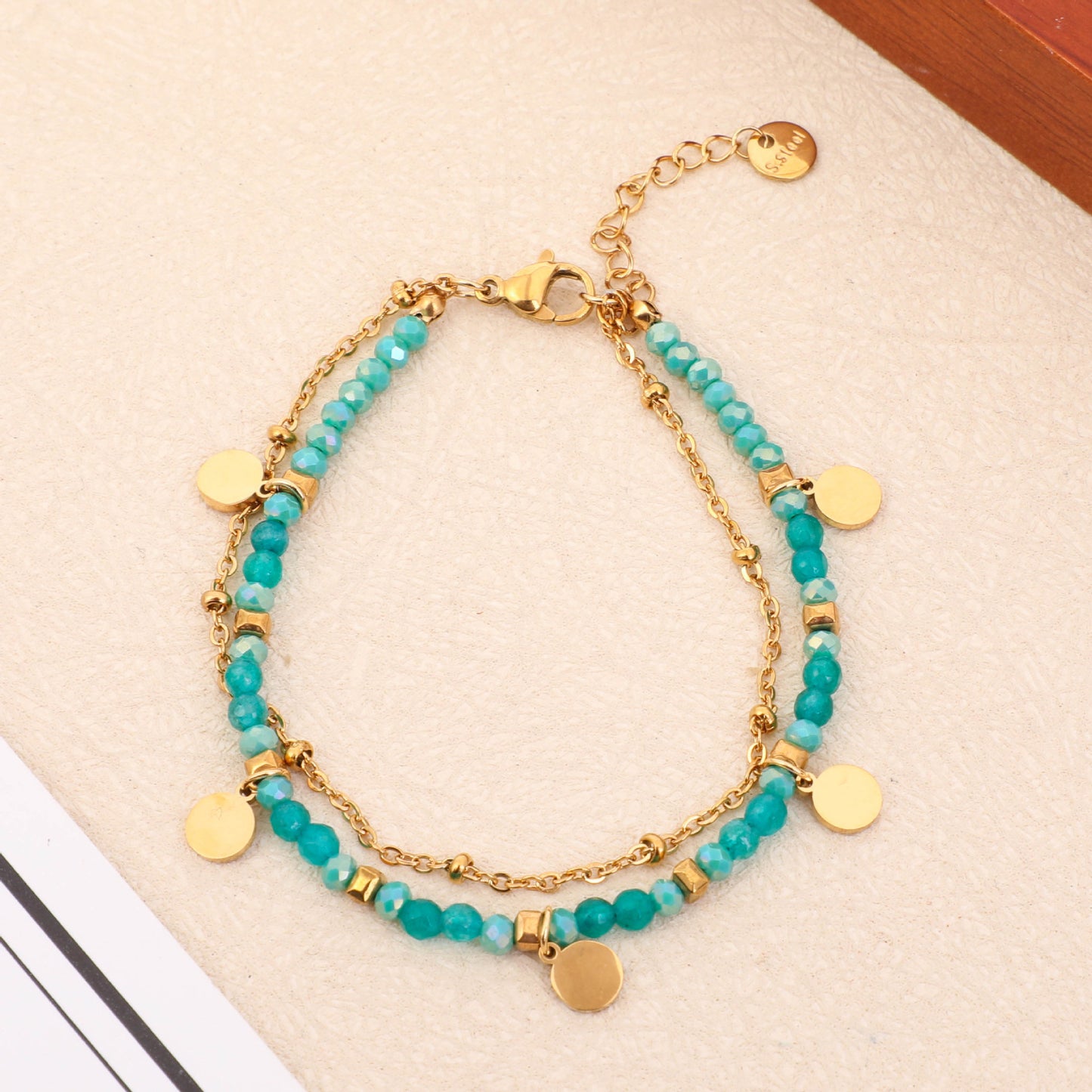French Color Handmade Exquisite Small Round Slice Bracelet ad6c744a fb4f 481c 9393 46a89777e42f