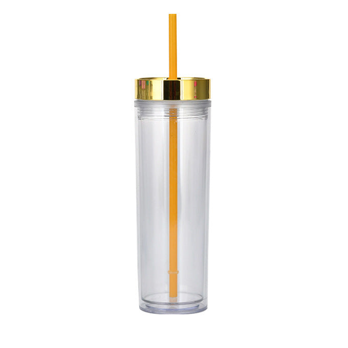Double Layer AS Plastic Straight Body Multicolor Frosted Straw Cup ad738cc2 3646 4408 a665 eca5f05ba828