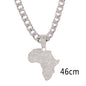 Africa Map Cuba Chain Diamond Personality Fashion Pendant Necklace ad992d03 4916 4ef3 bf77 d0c6dfeb1f10