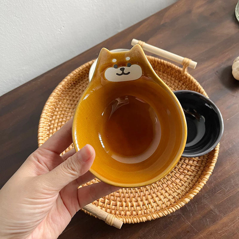 Cartoon Cat Bear Ceramic Plate Household Soy Vinegar Sauce Dipping Seasoning Dish adc7da47 9651 4b77 aacd 60df0caa4bad