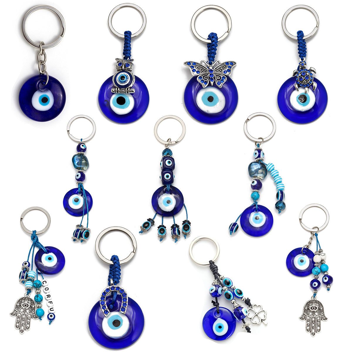Vintage Glass Tassel Alloy Palm Key Pendant add6aa84 b84b 45f3 8a08 9c4e02291505