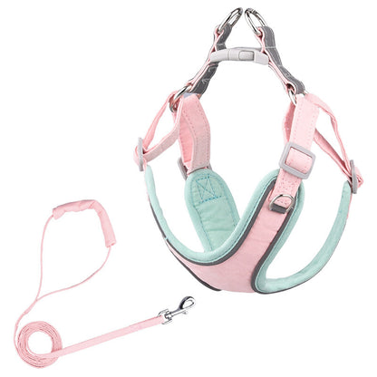 Suede Pet Chest Harness Dog Vest Leash ade5b39f 2e95 4ae0 949a da9ab0b5f0c9