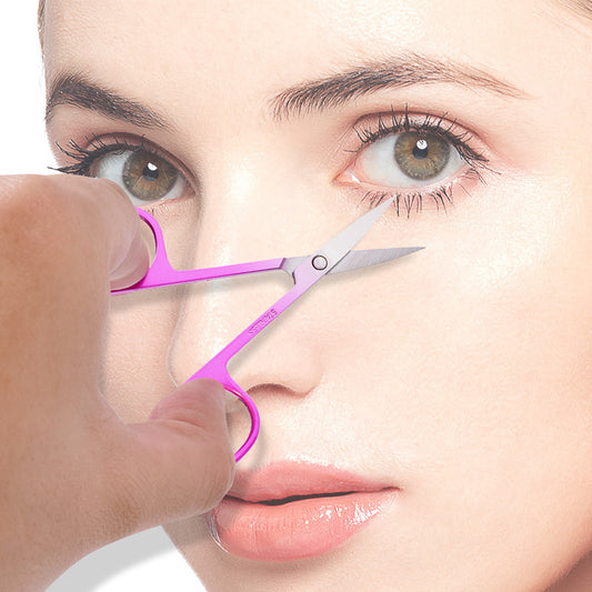 Stainless Steel Color Titanium Eyebrow Trimmer Makeup Beauty Small Scissors adef3c35 87a7 4bd9 80ce 3cab1a7dd114