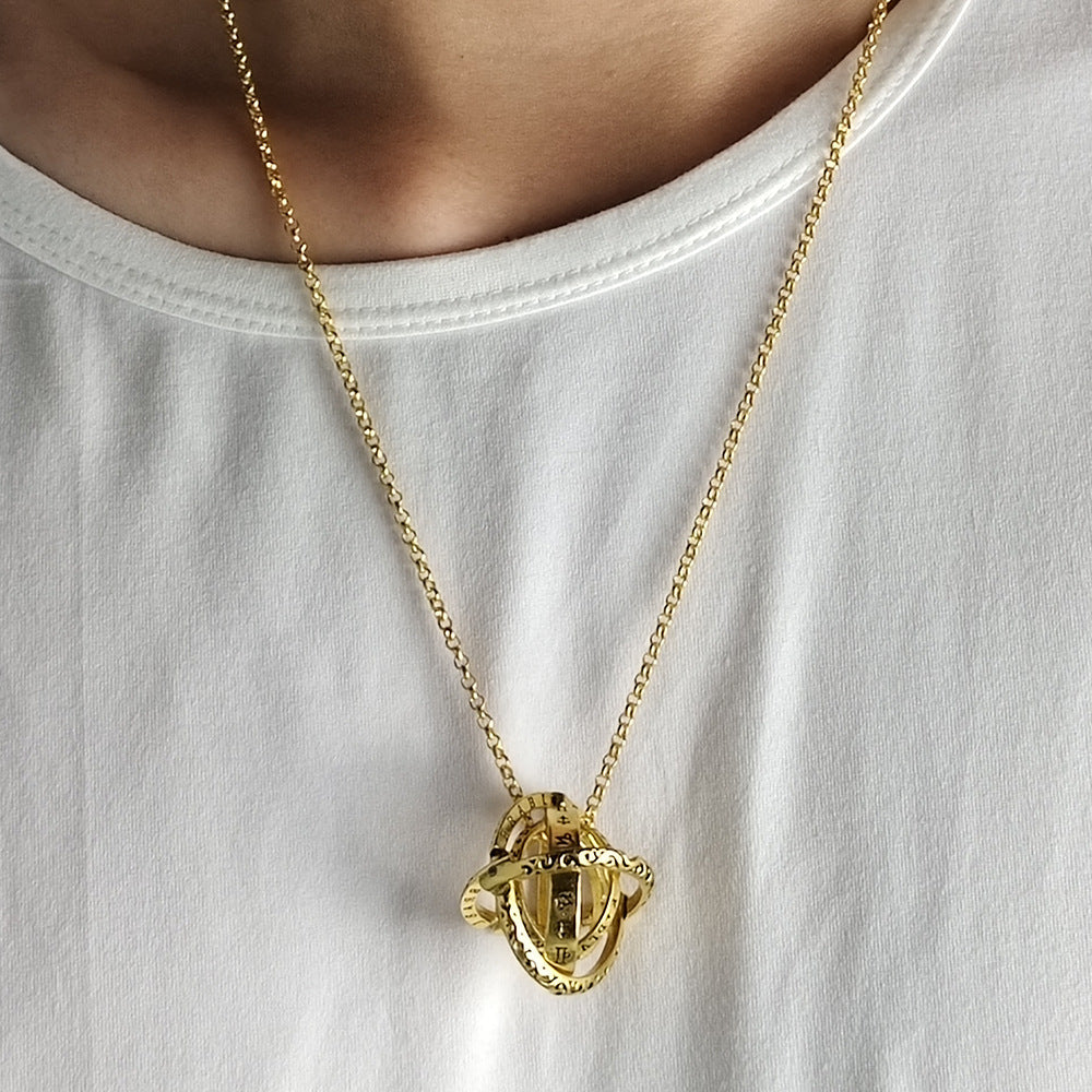 Germany Astronomical Ball Ring Necklace Europe And America Flip Deformation Universe Globe adf2e159 1965 4251 818b 92bd3b881c