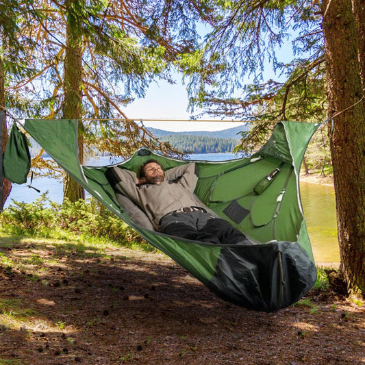 Flat Sleep Hammock Tent With Bug Net And Suspension Kit Outdoor Camp Super Long Camping Portable Hammock ae0ab933 3f0b 425b 8