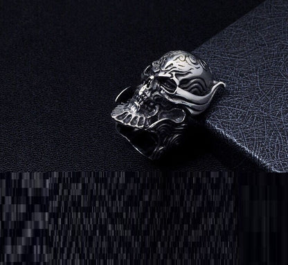 Men's Titanium Steel Polished 316L Stainless Steel Pirate Iconic Ring ae11b6a8 6e25 49bc 99bc 55912698395d