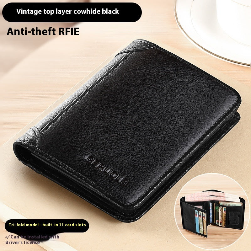Genuine Leather Anti-theft Swiping Ultra-thin Cheng E Wallet ae21ba21 ee7b 4ab6 8249 0868f0236285 trans