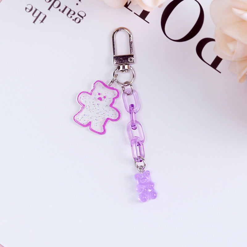 Acrylic Bear Headphone Accessories Keychain Girl Heart ae3b44e8 f0f0 4454 ac12 821c880ec924
