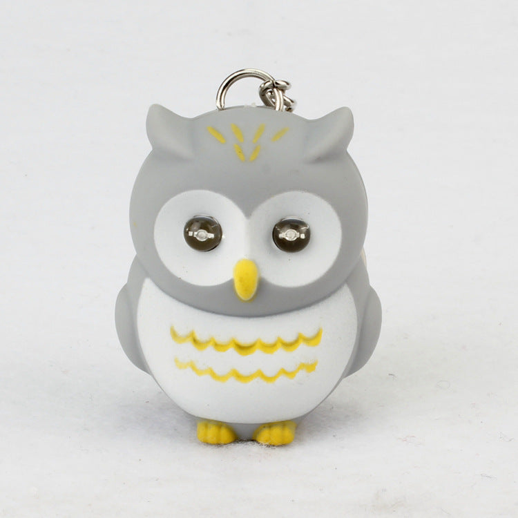 Luminous Sound Cartoon Owl Car Interior Design Accessories Keychain Pendant ae3bca10 7346 4ff3 b601 f679045b1153