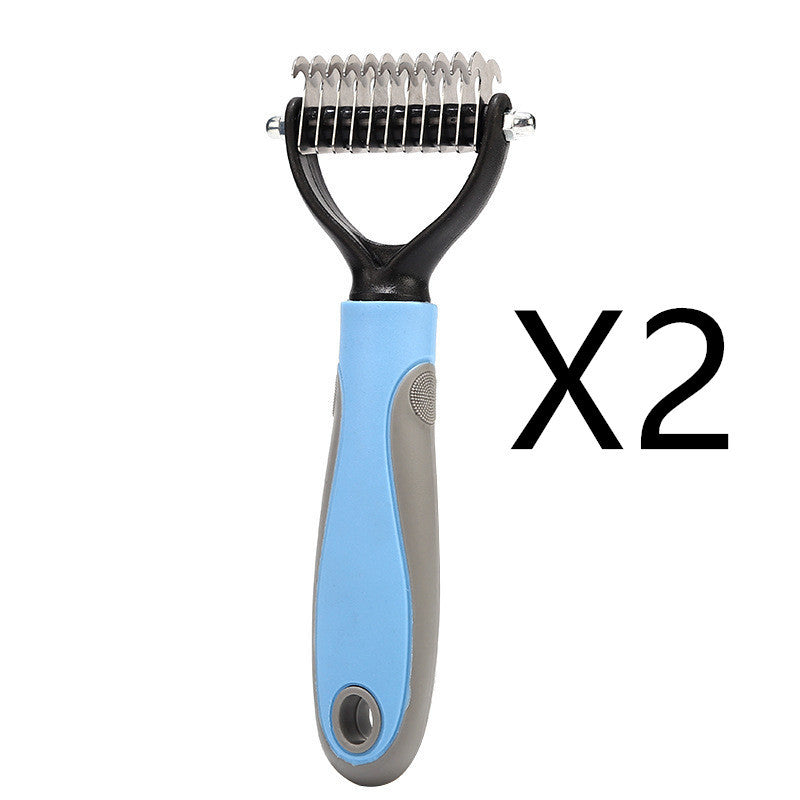 Stainless Double-sided Pet Brush Hair Removal Comb Grooming Dematting Dog Grooming Shedding Tools ae4acf61 70ca 434f bd55 031