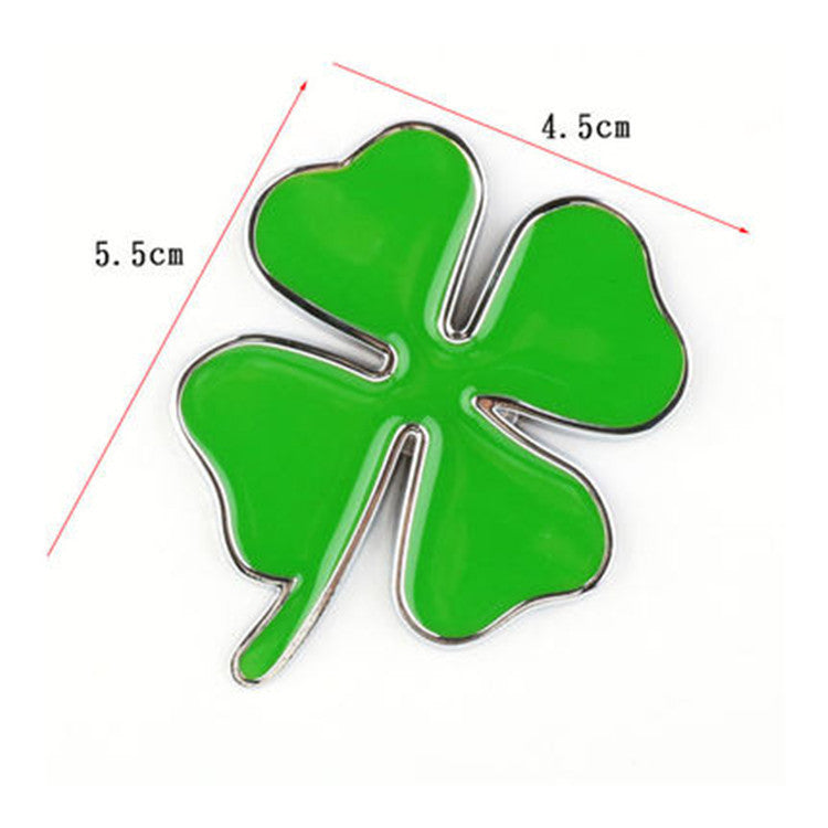 Car Personality 3D Four-leaf Clover Size Metal Car Body Sticker Cover Scratches Decorative Sticker Label ae52a9c1 4acf 4b24 a