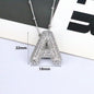 Brass Zircon Bubble Balloon Letter Pendant Necklace For Women ae545c5f 2078 42a2 b85d 4d67af7679fe