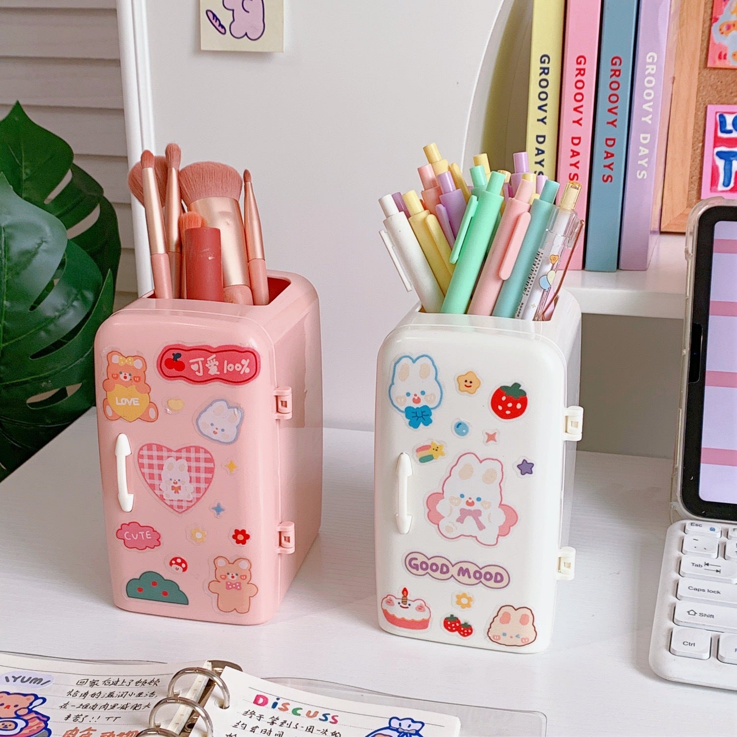Refrigerator Pencil Case Creative Multifunctional Pen Holder Student Cute Large Capacity Storage Container - 图片 3