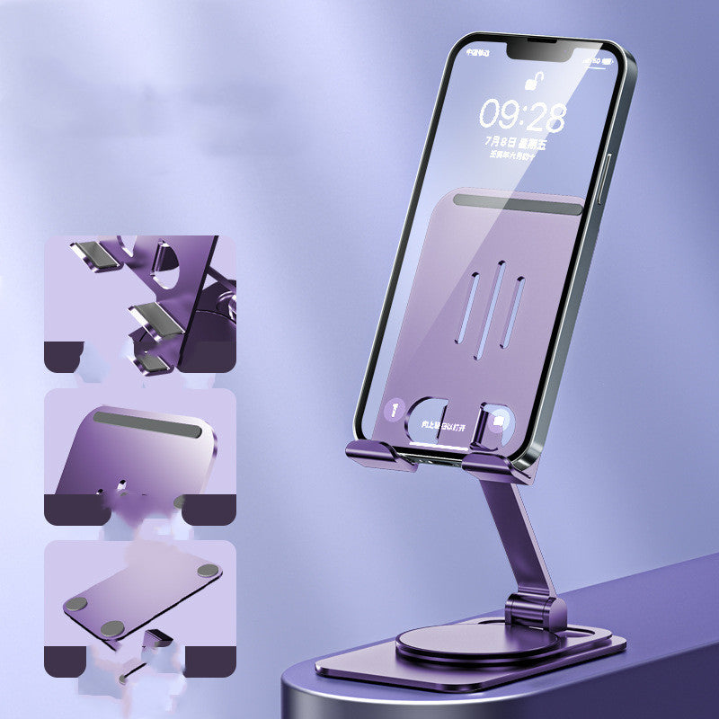 Metal Aluminum Alloy Rotating Mobile Phone Bracket Foldable Desktop - 图片 5