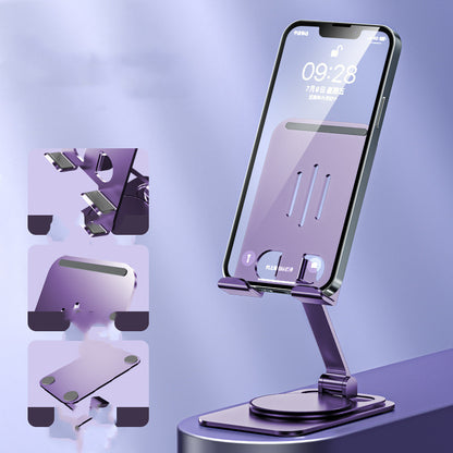 Metal Aluminum Alloy Rotating Mobile Phone Bracket Foldable Desktop - 图片 5