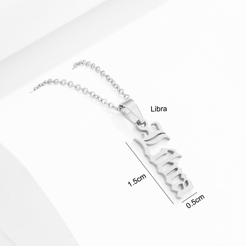 Stainless Steel Zodiac Necklace aeabc724 436c 4e92 b812 9e192db87938