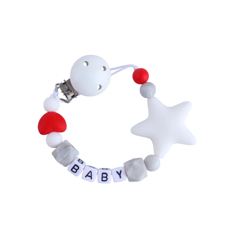 Five-pointed Star Teether Pacifier Chain Toy aeaff2bc 4805 495c 9688 f9ad28900543