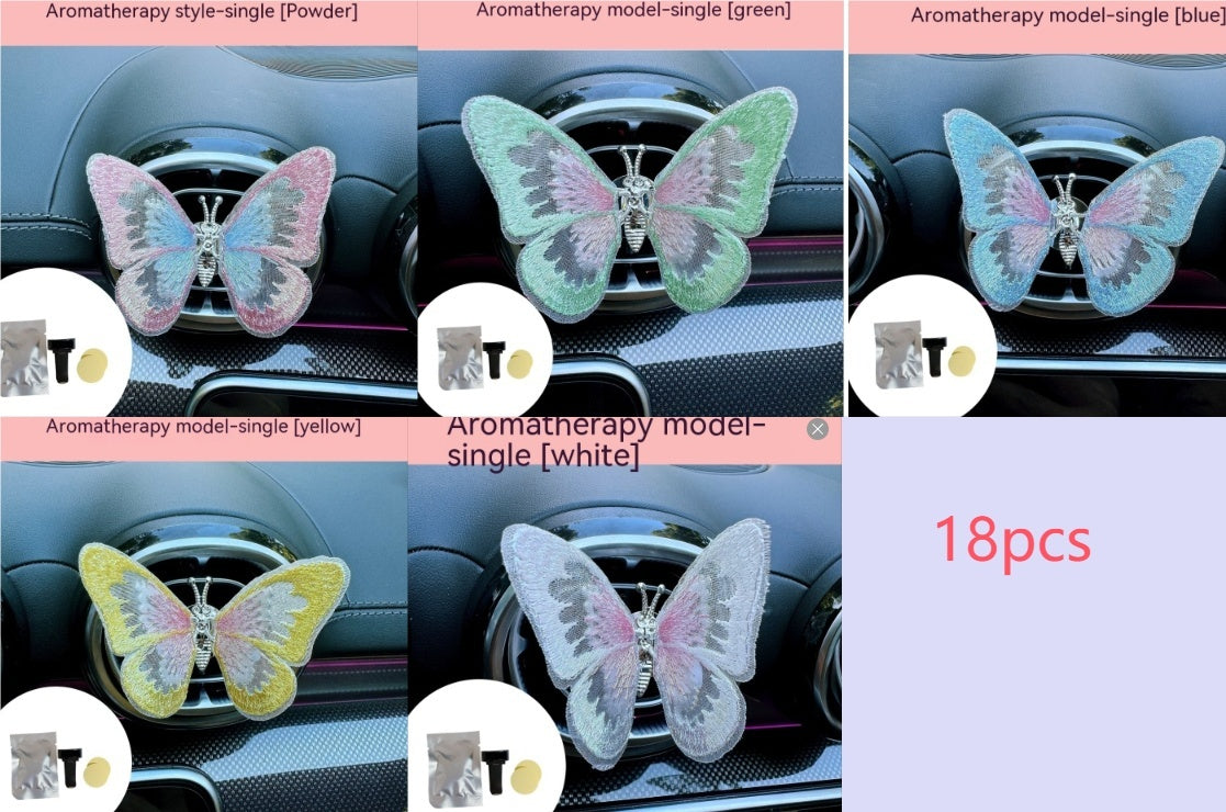 Moving Embroidery Butterfly Center Console Air Outlet Decoration Healing Series Car Accessories aec5c334 8eff 415f a422 2d256