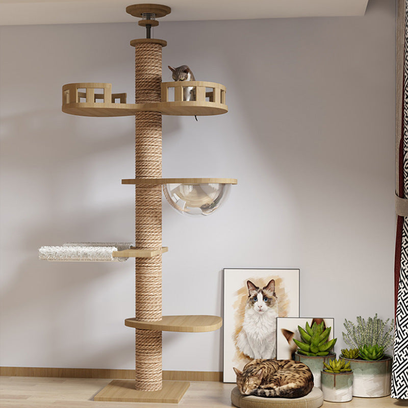 Solid Wood Column Cat Climbing Frame Toy aecbe2e4 86ba 43a8 8602 8f2986e6e467