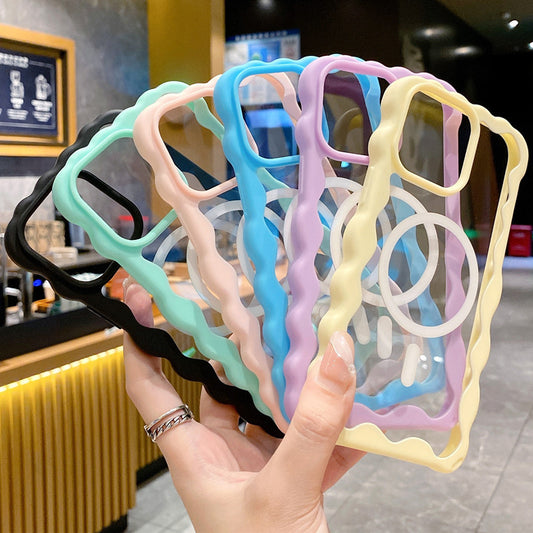 Transparent Magnetic Niche Phone Case - 图片 1