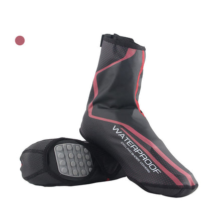 Factory PU Windproof Waterproof Shoes Set Lock Shoe Cover Winter Warm Fabric Mountain Bike Riding Waterproof Shoe Cover aedc4