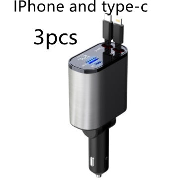 Metal Car Charger 100W Super Fast Charging Car Cigarette Lighter USB And TYPE-C Adapter aee7851a 8273 4e03 8974 963e49d50970