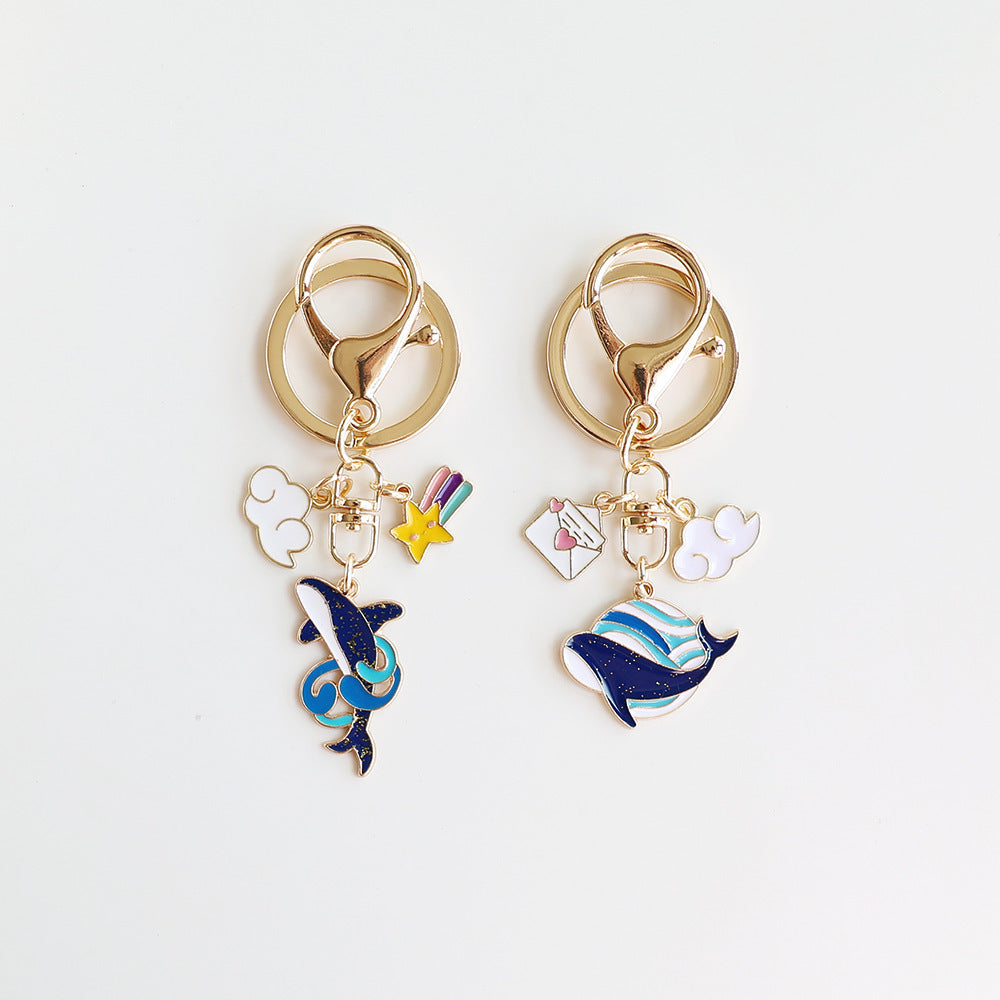 Cute Cartoon Whale Dolphin Keychain aef2e8d3 ff9b 440f 9bf1 5465ac6449c5