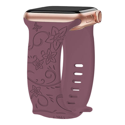 New Laser Carving Embossed Brocade Flower Butterfly Clasp Silicone Strap af1cf6df a3b0 48ee 8601 ebf8bda21a3a f7900dbc 03eb 4