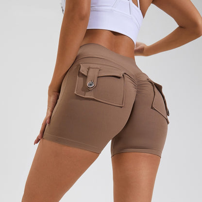 High Waist Hip Lifting Shorts With Pockets Quick Dry Yoga Fitness Sports Pants Summer Women Clothes af1f63cb ed88 480e ad03 1
