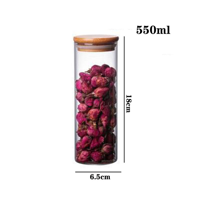 High Borosilicate Glass Tea Cans, Sealed Storage Cans, Transparent Tea Cans, Whole Grains, Candy Cans af46048c 8f52 4951 a042