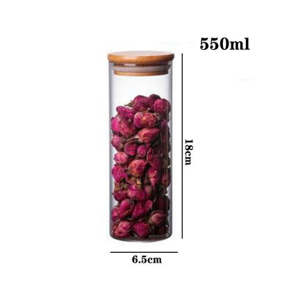 High Borosilicate Glass Tea Cans, Sealed Storage Cans, Transparent Tea Cans, Whole Grains, Candy Cans af46048c 8f52 4951 a042