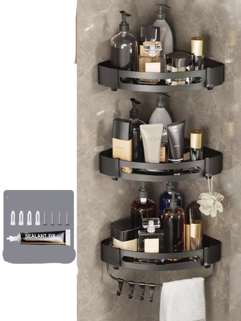 Bathroom Triangle Shelving Bathroom Wall Hanging Shelving Perforated Simple Storage Rack af49556d 1b0d 4bfb a624 8b9525b12214
