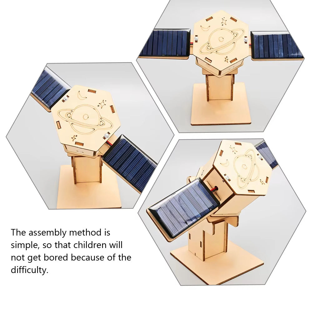 Diy Technology Small Production Stem Experimental Teaching Aids Space Model Artificial Satellite Educational Toys Solar Power