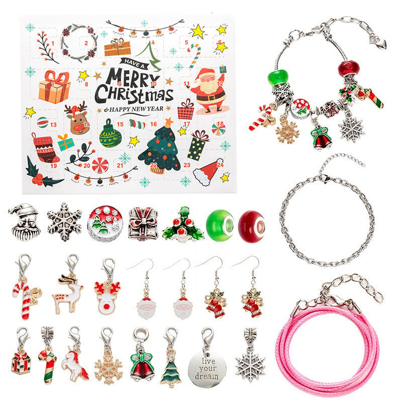Diy Creative Children's Bracelet Ornament 24 Grid Calendar Christmas Blind Box afa05925 fdb6 4e28 8f73 a1ca6e5074d8