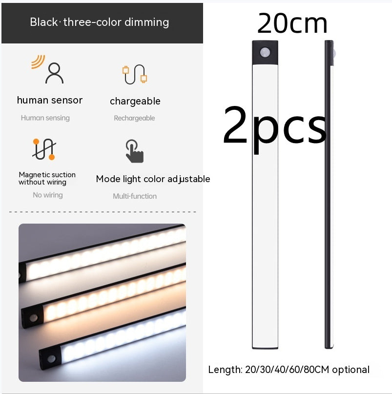 Smart Infrared Sensor Lamp Wireless Magnetic Long Cabinet Light With Rechargeable Hallway Wardrobe afa0d101 0f65 4bcd 8040 3a