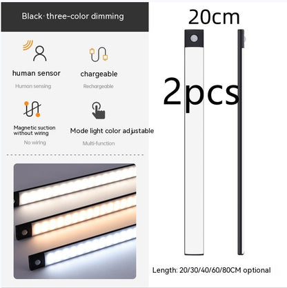 Smart Infrared Sensor Lamp Wireless Magnetic Long Cabinet Light With Rechargeable Hallway Wardrobe afa0d101 0f65 4bcd 8040 3a