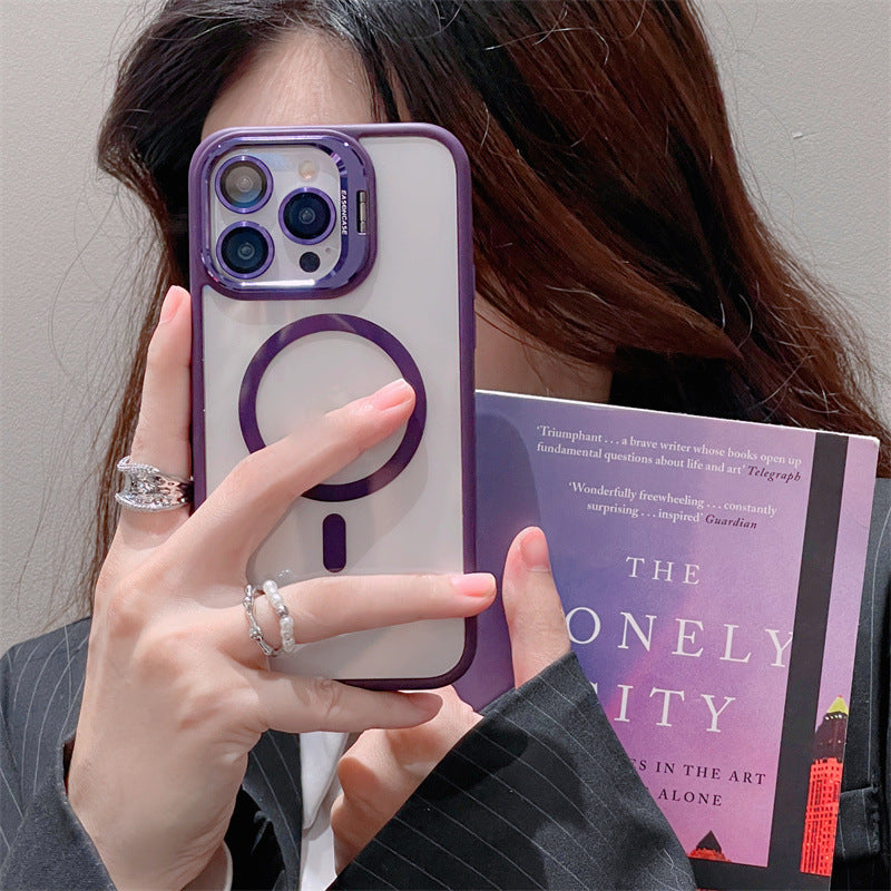Phone Case Lens Protector Invisible Bracket With Magnetic Suction - 图片 5