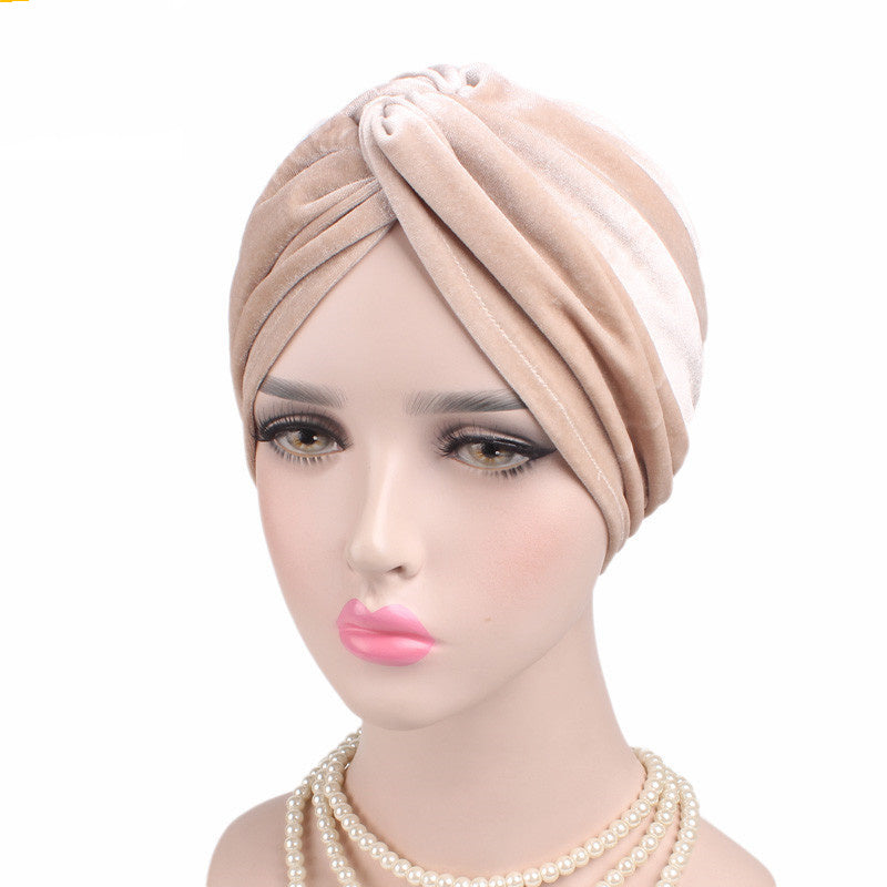 Autumn Winter Velvet Stretch Bandana Hat afcc44c9 2d63 488f 9ac4 275b39d270db