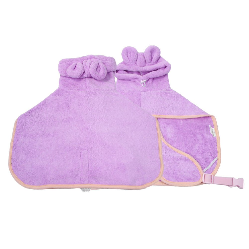 Pet Bathrobe Dog Bath Towel Super Absorbent Shower Cleaning Towel Dog Microfiber Drying Bath Towel Dogs Fast Dry Towel Pet Pr