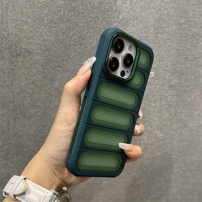 Breathable Heat Dissipation Mesh Case For ApplePhone 15 14 13 12 11 Pro Max Plus Matte Cooling Metal Lens Ring Hard Bumper Co