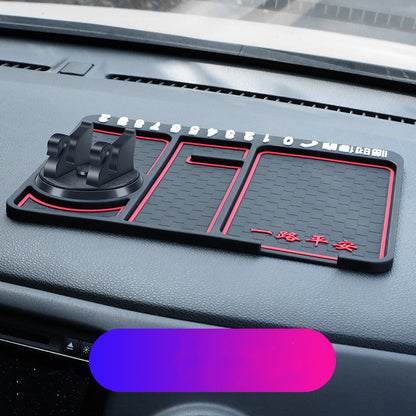 Non-Slip Car Phone Pad For 4-in-1 Car Parking Number Card Anti-Slip Mat Auto Phone Holder Sticky Anti Slide Dash Phone Mount 