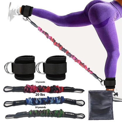 Ankle Strap Resistance Bands Hip Leg Strength Pull Rope Fitness Elastic Training Home Yoga Pilate Crossfit Workout Gym Equipm