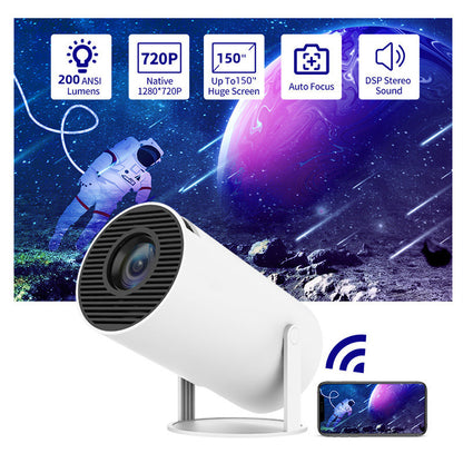 Portable Projector Small Straight Projector For Home Use 180 Degrees Projection Angle Automatic Focus Home Video Projector b0