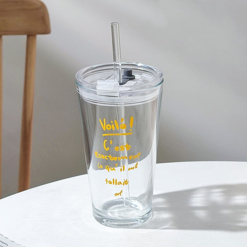 Household Glass Water Cup With Lid b04f7b29 befa 4110 9737 263270ff3387