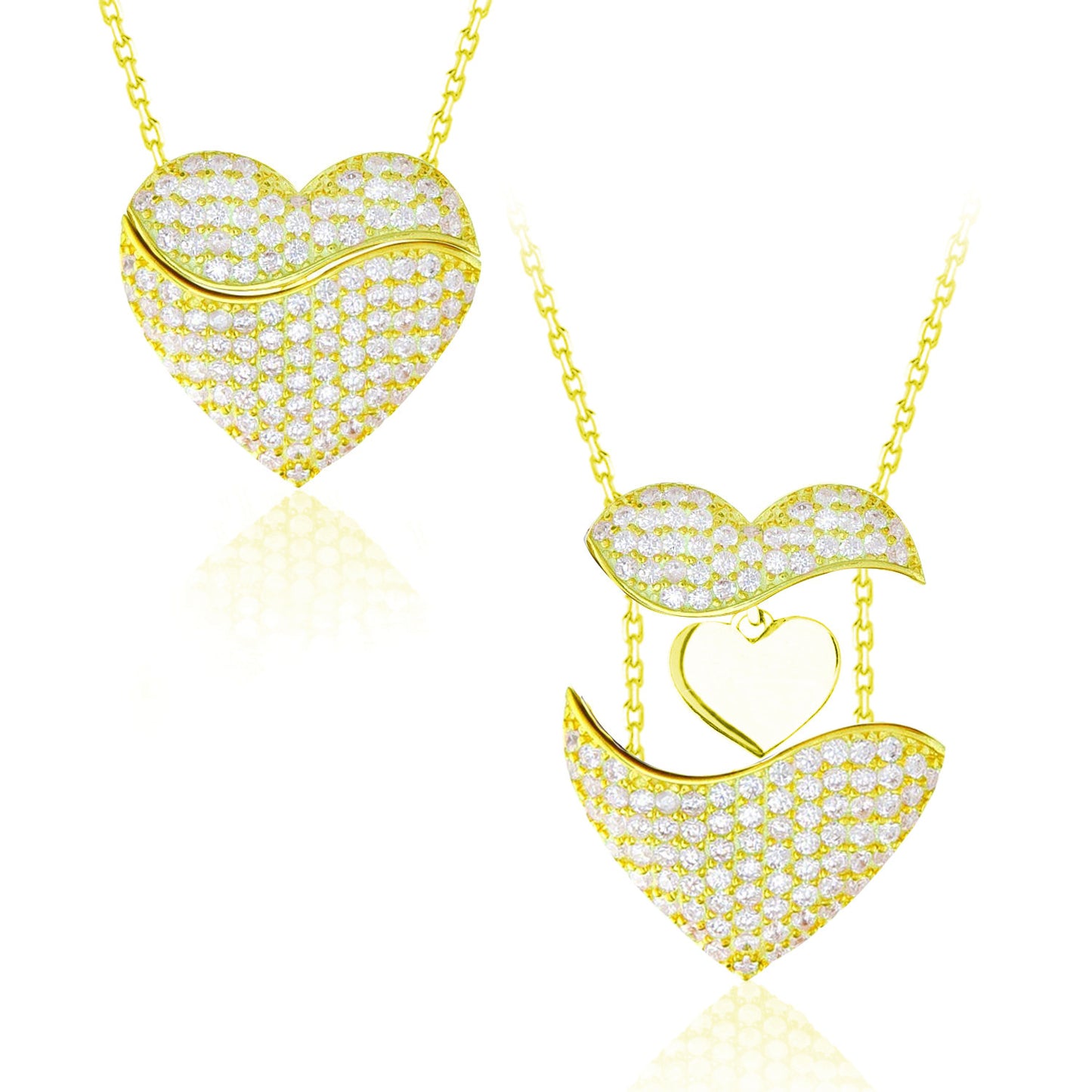 Angel Wings Heart Pendant Necklace Women b0516a32 8a9b 421a 9a02 d1e3dbf56c93