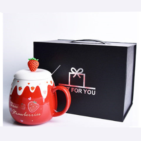Ceramic Coffee Mug With Lid And Spoon Cute Creative Kawaii Water b0560354 8c19 4ac3 9ad4 d4fe1b5e0b93