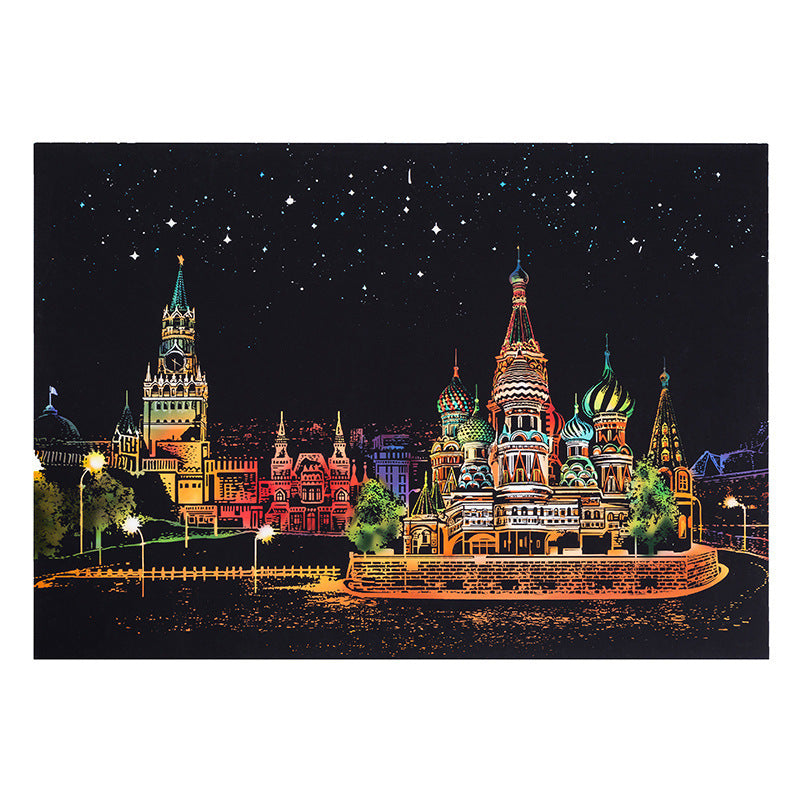 City night scratch painting b06aee39 7175 435b 8017 146726d56548