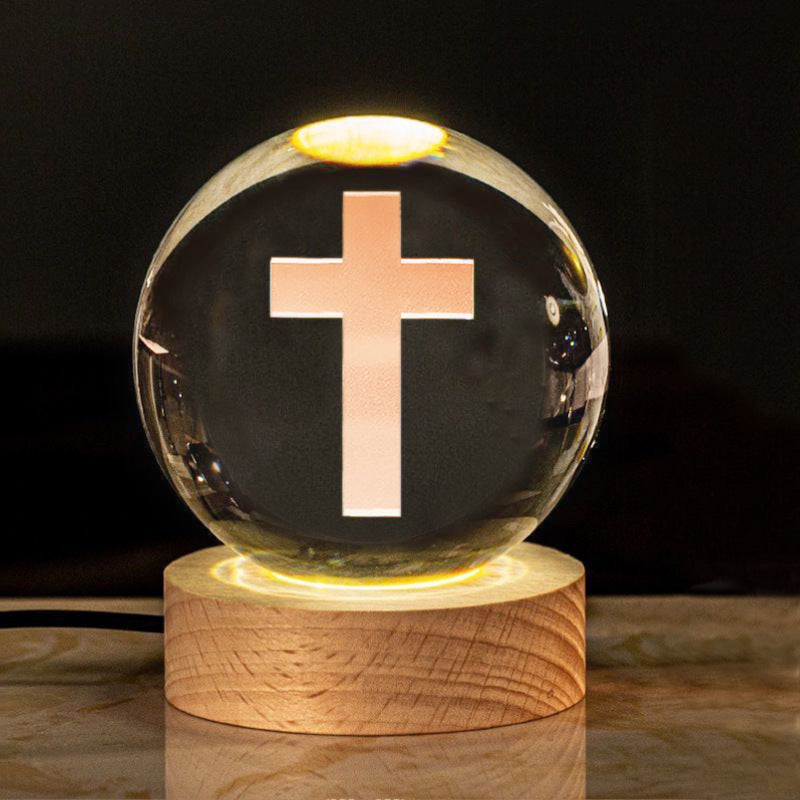 Creative Glow Crystal Cross Church Office Desk Surface Panel Ornaments b072938a 277f 4c09 a01f 9b266530b4ef