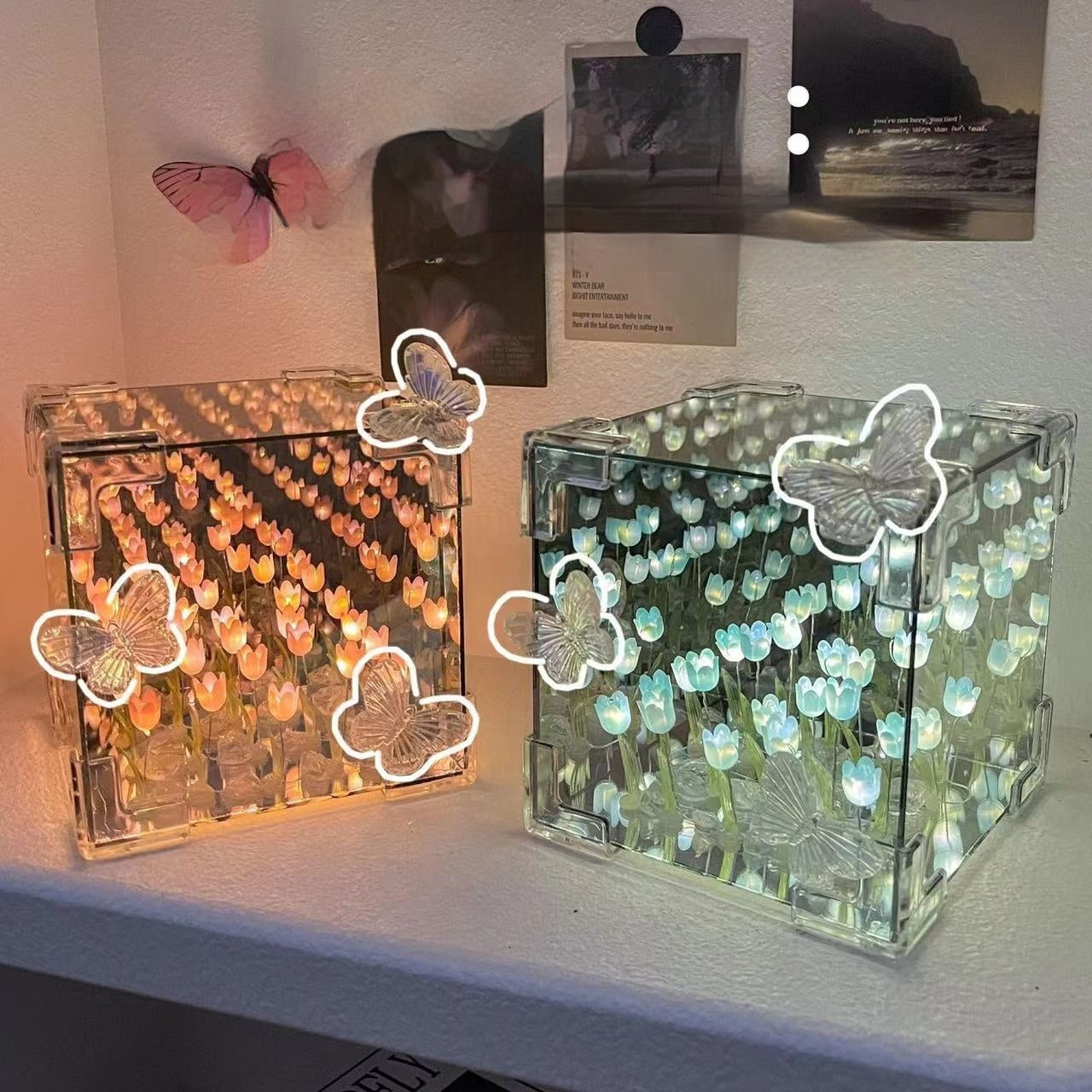 Tulip Flower Sea Small Night Lamp Handmade Diy Material Package b0818b36 9a72 4615 84ad ee3d5e6214b3 fine